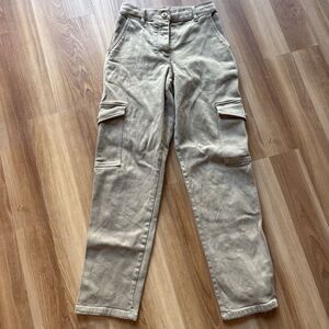 Aritzia Wilfred Free High-Waisted Twill Modern Cargo Pant GD Rustical Brown Sz 0